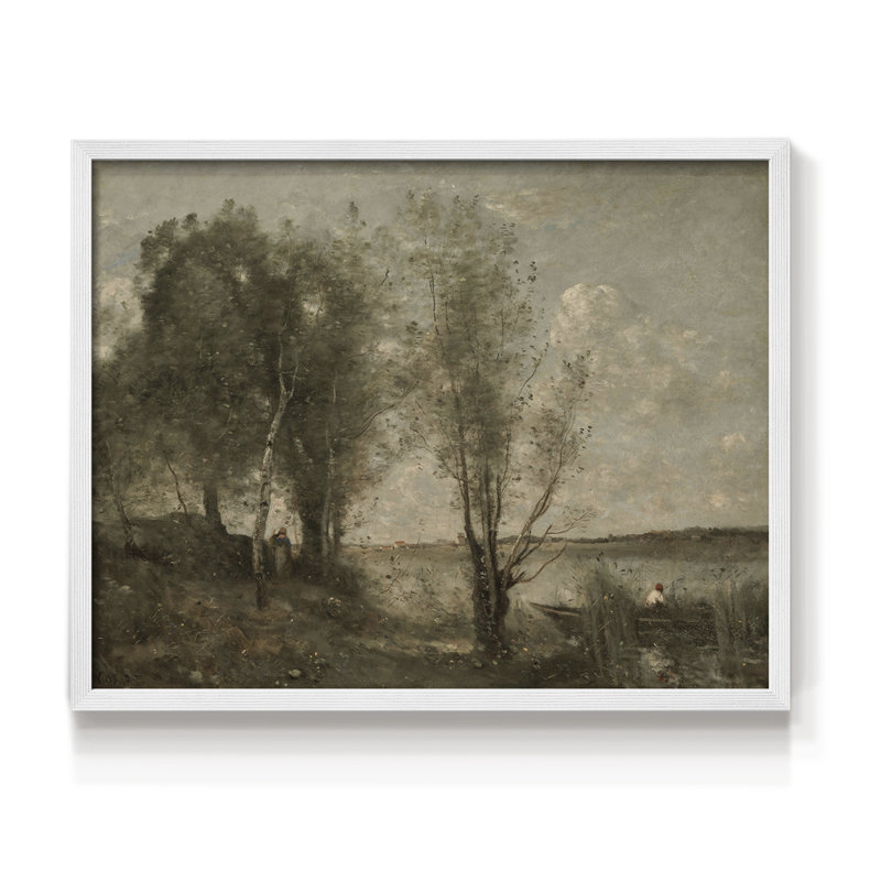 Paysages rétro-DCLxxx-impression encadrée - réversible, H 16 po x l 20 po, Blanc