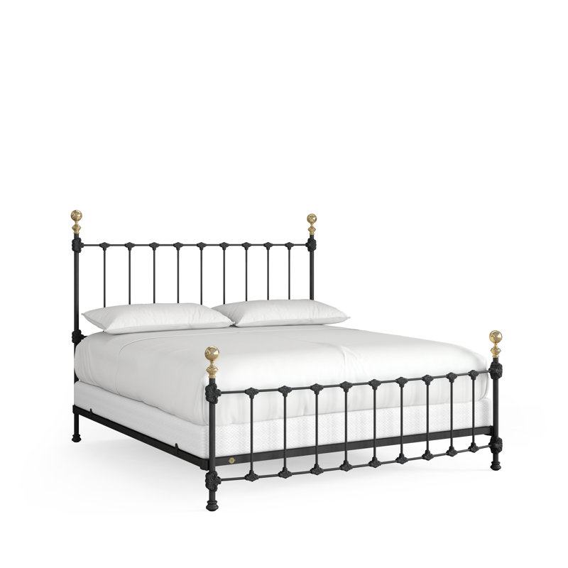 151 Palatial Bed | Complete Standard, King, Gunmetal/Antique Gold