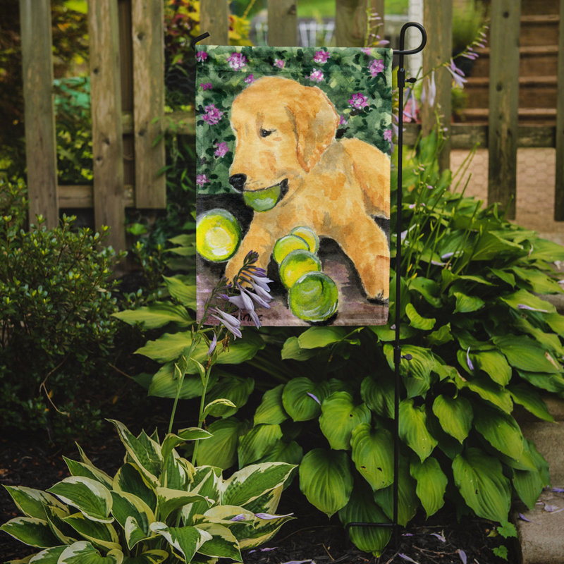 Drapeau de jardin 2 côtés golden retriever