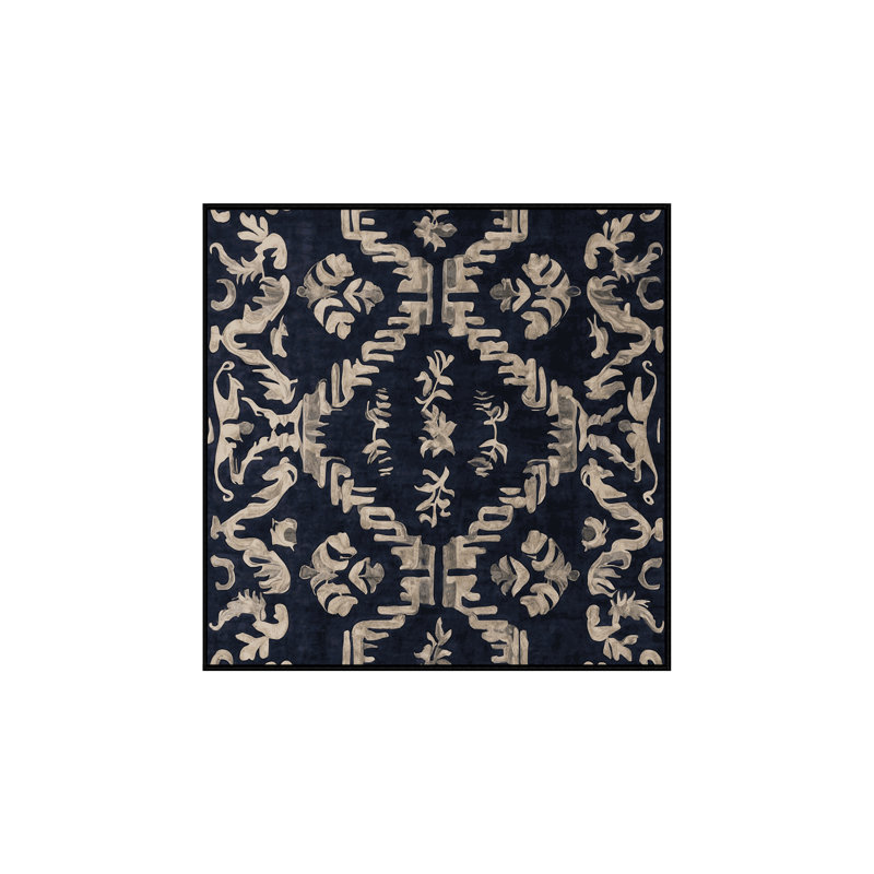 Machine Washable Gray Area Rug, Square 3'