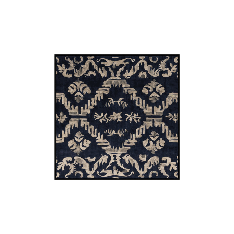 Machine Washable Gray Area Rug, Square 5'