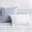King/ King Cotton Duvet - Woven Stripes Decorative Pillows, Easy Care Sized 5 Piece Embroidered Decor