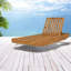 Chaise longue de patio en bois d'acacia moderne et inclinable réglable pour l'extérieur