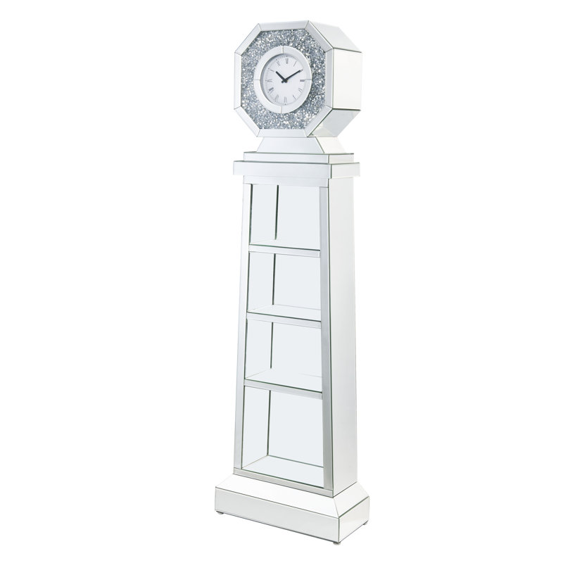 63.5" H Mirrored Grandfather Clock