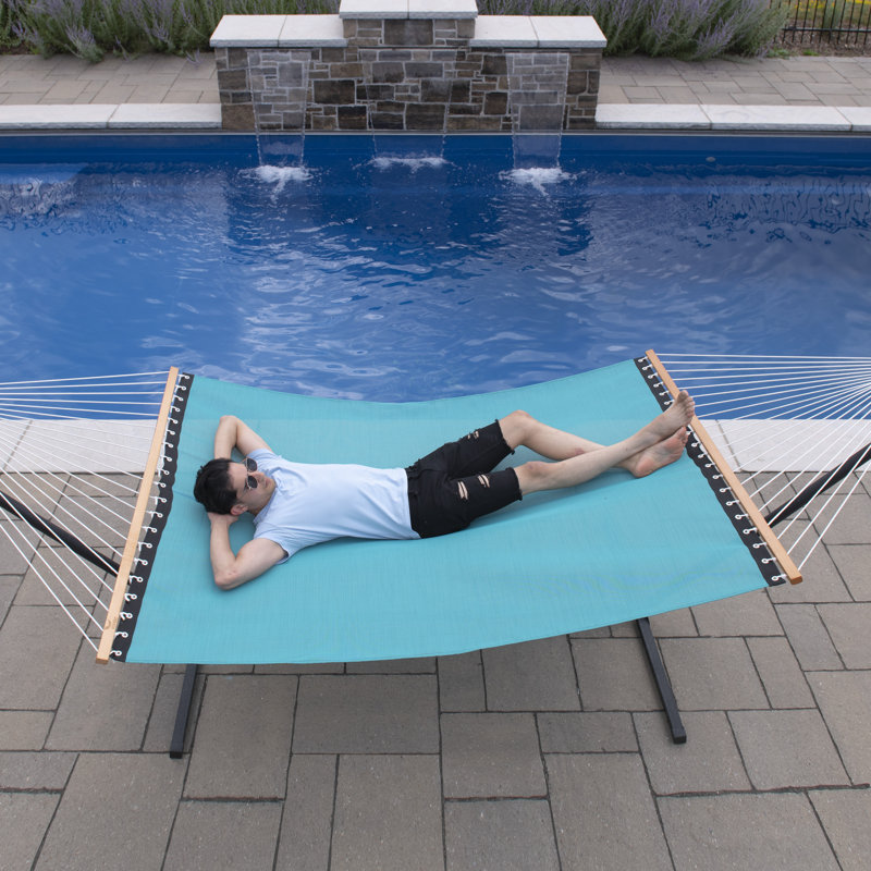 Hamac double en tissu Fraiya Phifertex, Hawaii bleu