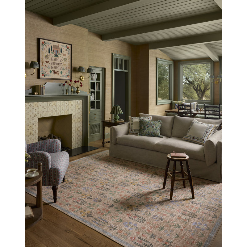 Rifle Paper Company x Loloi Edinburgh Cream / Multi  Area Rug, Rectangle 7'6" x 9'6"