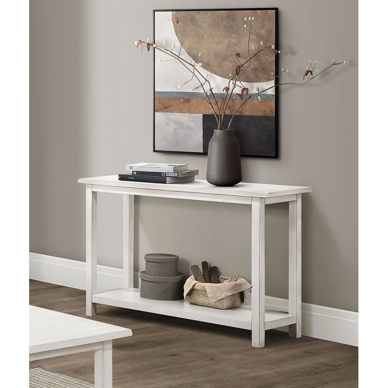 Console en bois pour le vestibule du vestibule (table basse incluse), Blanc