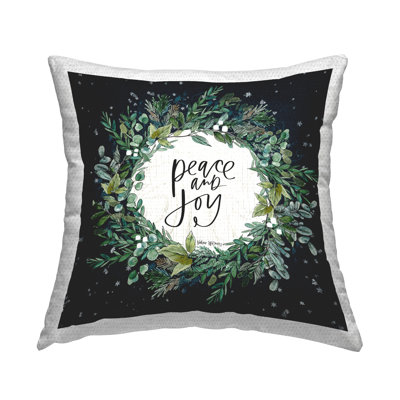 Polyester Throw Square Indoor/Outdoor Pillow Cover & Insert