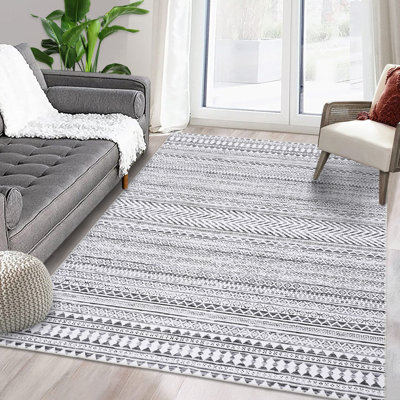 Jodyann Faux Fur Washable Moroccan Indoor Rug