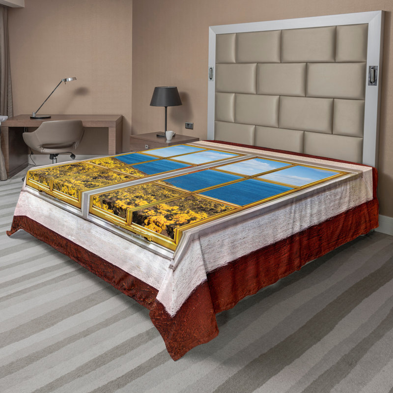 Drap de plage Ambesonne, Drap plat pour très grand lit californien