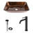 Donatello 18" L x 13" W x 4" H Rectangular Glass Vessel Bathroom Sink with 10" H Faucet-44823660-44835739