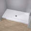 60 po X 30 po Base de douche en acrylique à seuil simple en acrylique avec plateau central et drain central en blanc