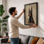 Alert Doberman Realism - Framed Print-1195327153-1195327152