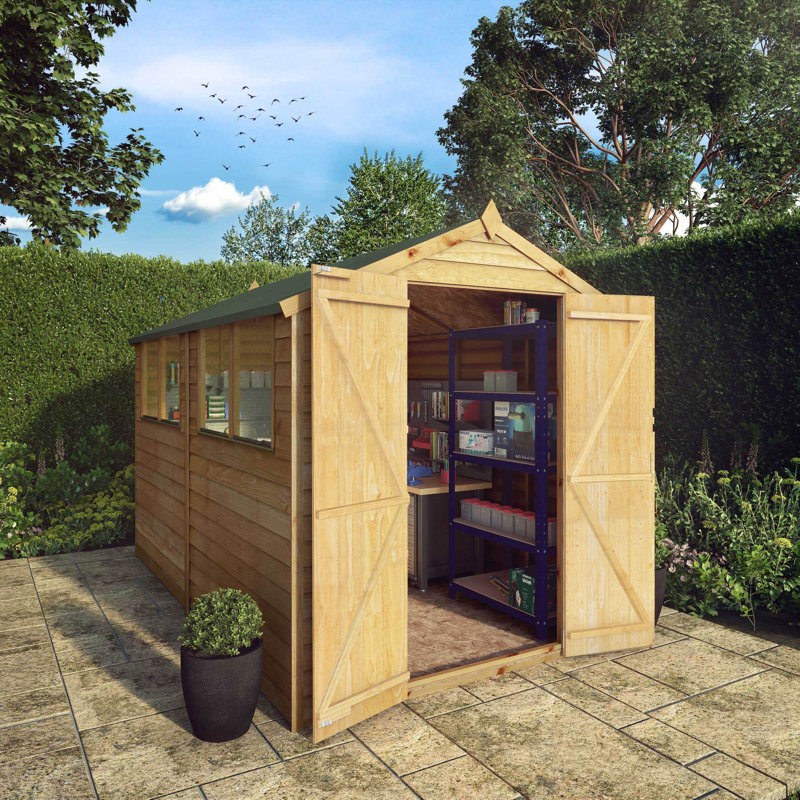 Mercia 10 x 6ft Overlap Apex Shed, No