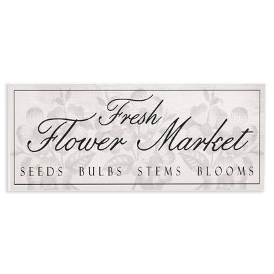 Plaque murale rétro Vintage Flower Market, design par Lil 'Rue