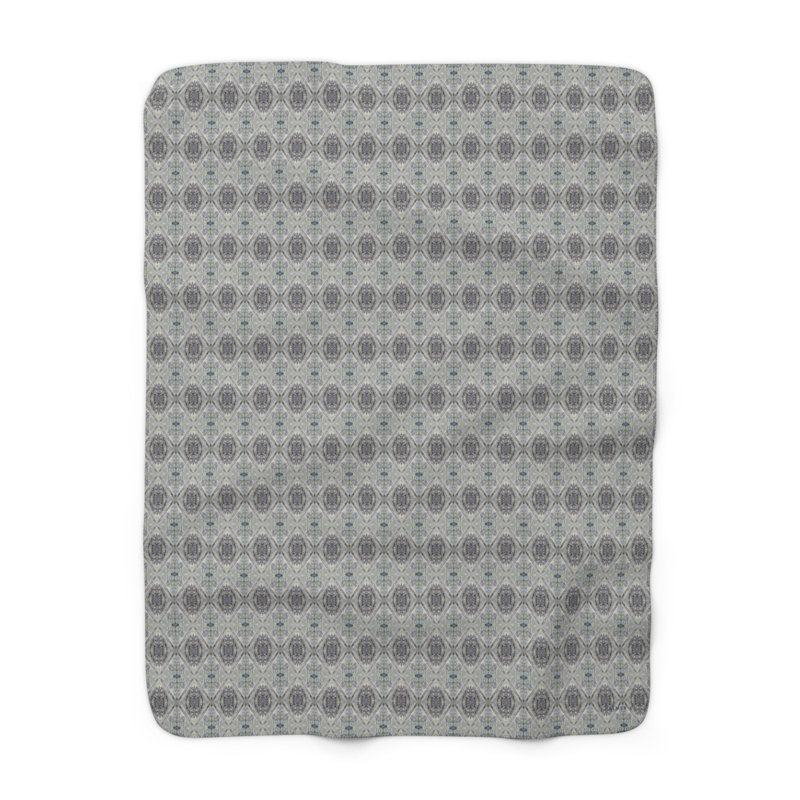 Jeté en molleton Sherpa - Motif de flûtes