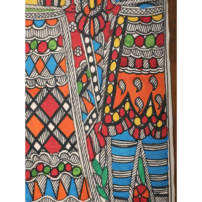 Shiva et Parvati Vivah | Madhubani, peinture sur papier faite à la main | Par Ashutosh Jha