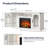 23 Inch 3-Sided Fireplace TV Stand for TVs up to 65", Modern Media Entertainment Center Console Table with Charging Station, Glass Door, LED Light