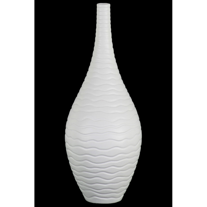Guinan Ceramic / Porcelain Table Vase, 16.75" H x 6.5" W x 6.5" D
