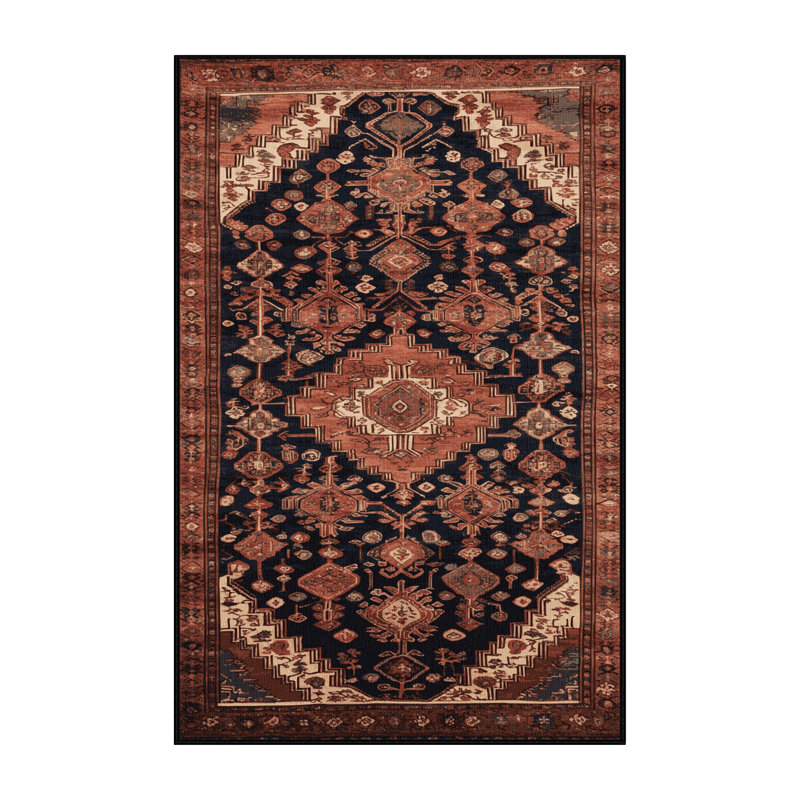 Machine Washable Turkish Brown Area Rug, Rectangle 2' x 3'