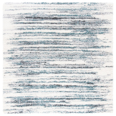 Adam Abstract Ivory/Teal Area Rug
