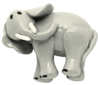 (5 Pack) 2-1/4 inch Grey Elephant Knob