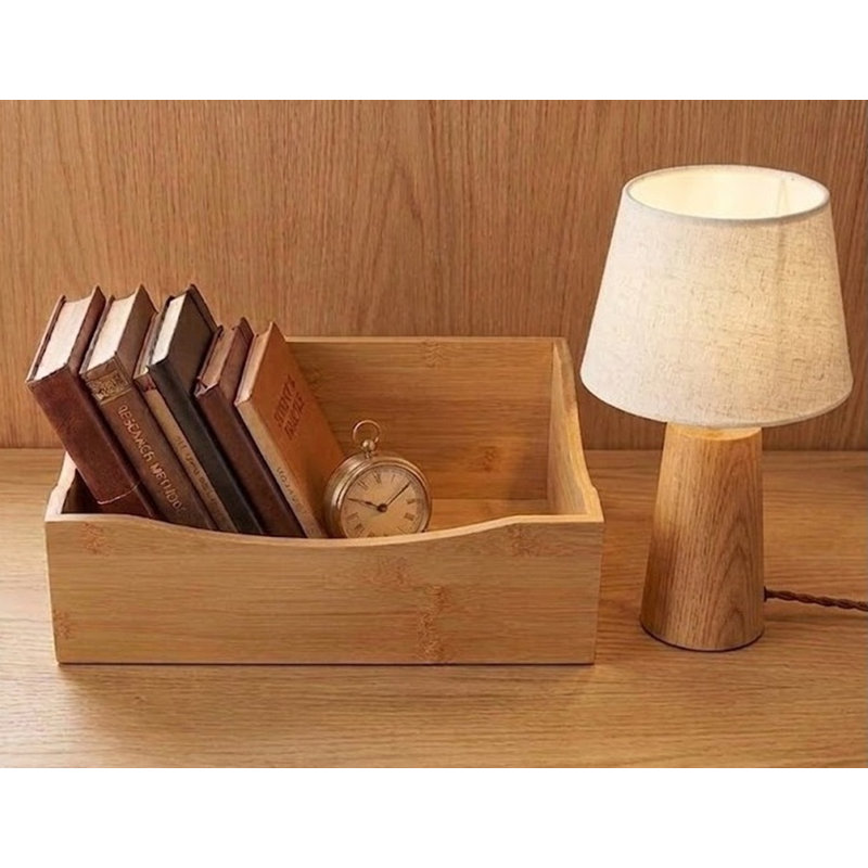 Rangement de tiroir en bambou h 3,75 po x l 7,75 po x p 12,5 po, L 2,5 po x l 7,75 po x H 3,75 po