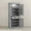 Armoire de cuisine de style moderne avec lumières DEL, tablettes de porte, tiroir et tablettes réglables-490367920