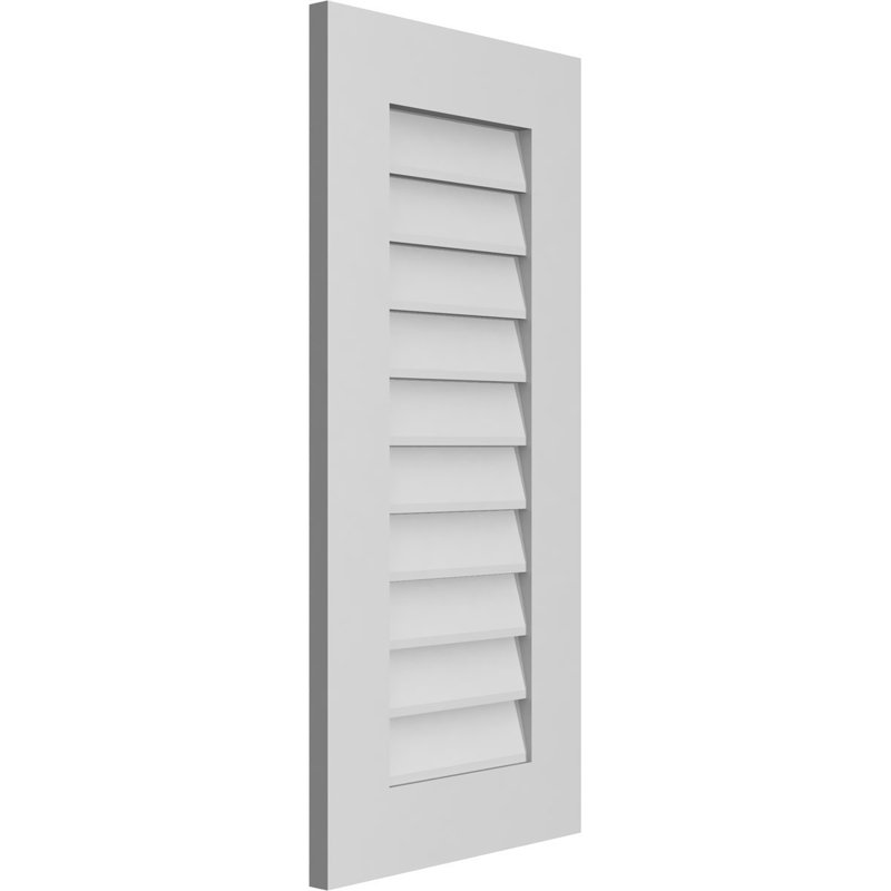 Vent à pignon rectangulaire en uréthane non-fonctionnel, H 34 po x l 16 po x P 1 po