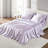 6 Pcs Satin Luxury Queen Sheet - Wrinkle , Soft To Skin, Helps Hair Frizz, Fitted Up 16" Mattresses, , Contains 1 Flat Sheet, 4 Pillowcases Gentle On Hair, Tames Fits Includes