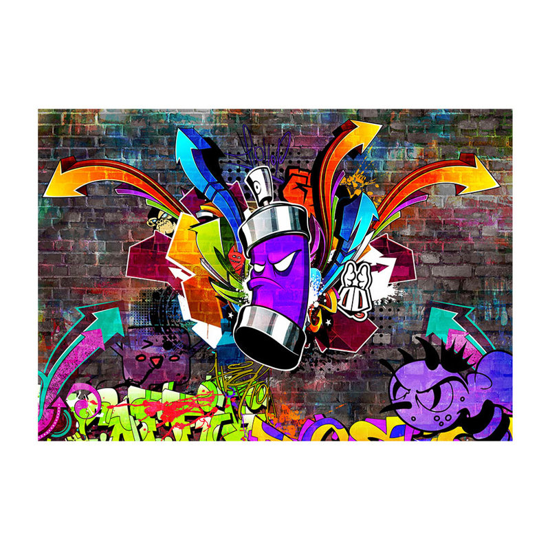 Graffiti: Colourful Attack Semi-Gloss Paste the Wall Mural, 300 cm x 210 cm