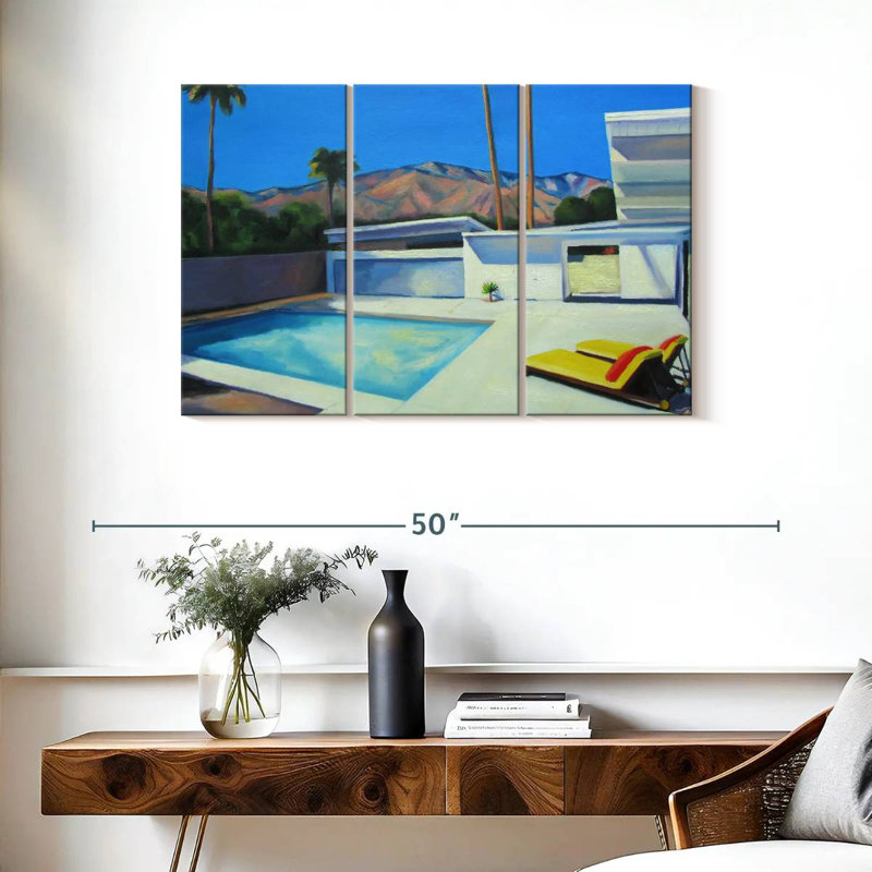 Lilie By The Pool II, 24" H x 38" W