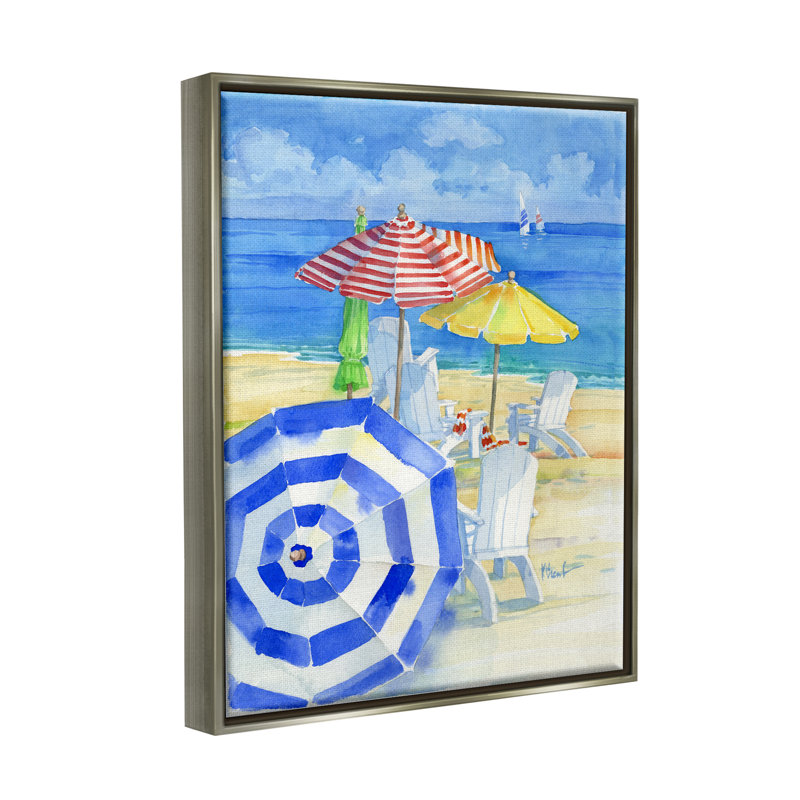 «Summer Beach Coast Ocean Waves» par Paul Brent - peinture sur toile, H 31 po x l 25 po x P 1,7 po