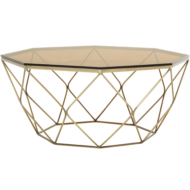 Fultz Solid Coffee Table, Amber Smoked, Bronze