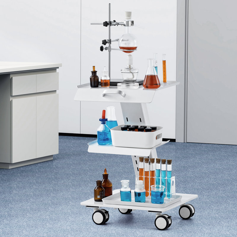 23.82'' H x 14.17'' W Lab Cart with Wheels