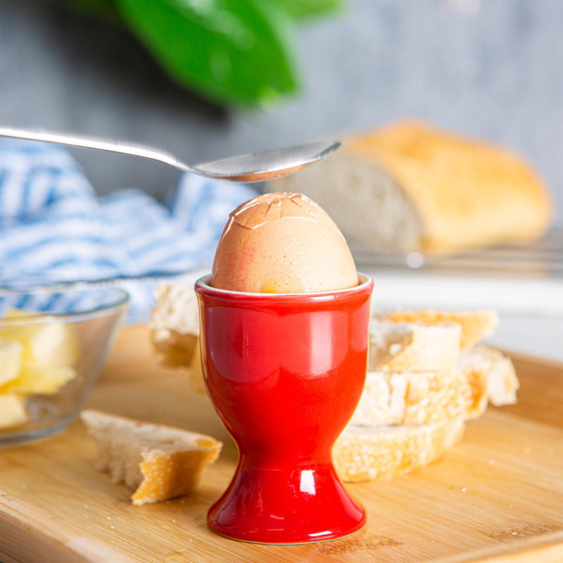 Argon Tableware Porcelain Egg Cup, Red