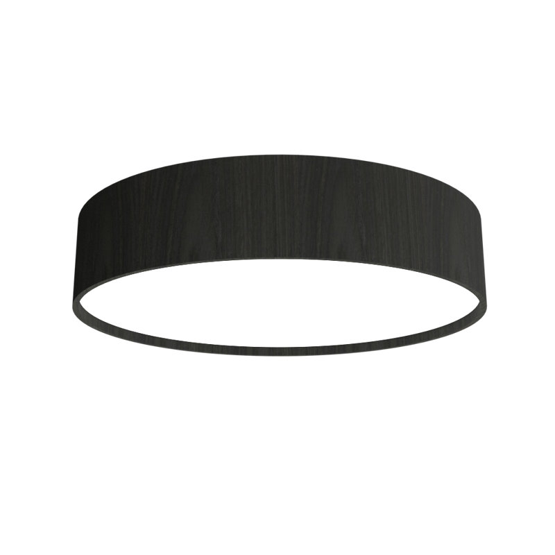 Cilíndrico 1 - Light LED Flush Mount, 4.88" H x 13.65" W x 13.65" D, Charcoal