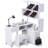 Grunewald Manicure Table L-Shaped Nail Desk with 1 Stool, Dust Collector, Two-Way Drawer, Cabinet & Storage Shelves, Rotating Reversible Manicure Workstation on Wheels-103427743