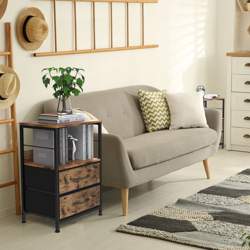 Vem 2 - Drawer End Table Set, Brown