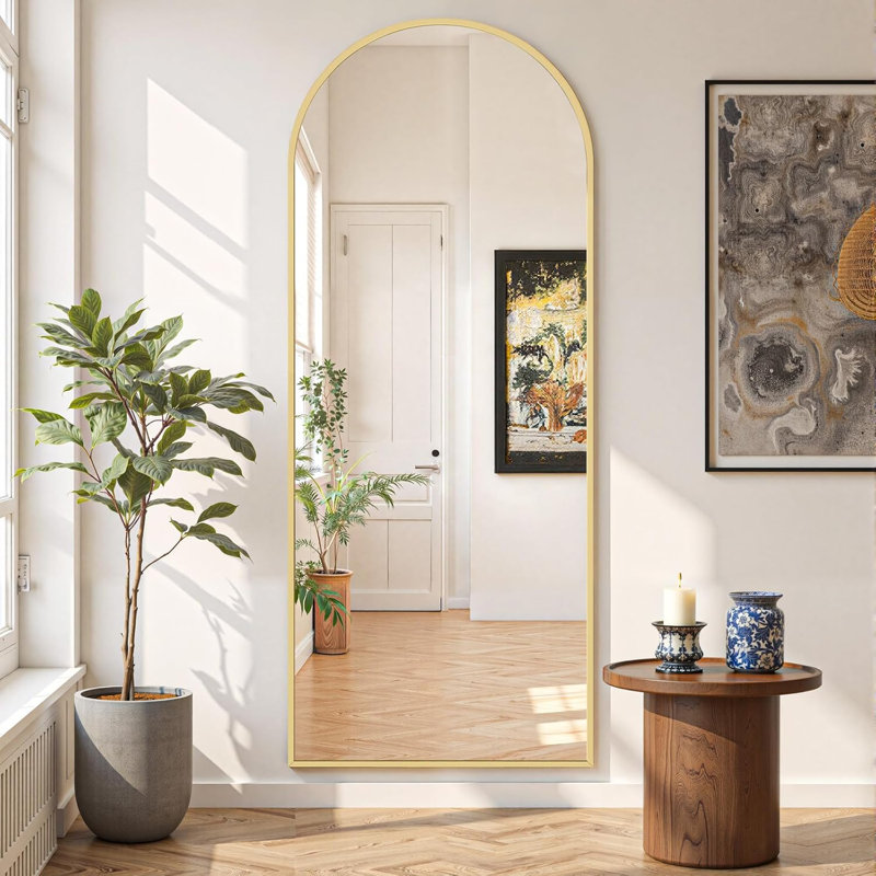 Miroir pleine longueur Masrur, Or, 58 po x 19 po