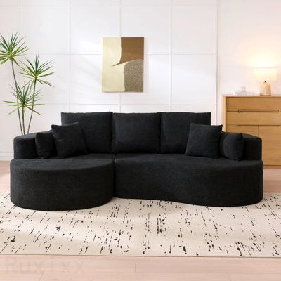 106 po Canapé modulaire courbé en tissu 2 pièces Cloud