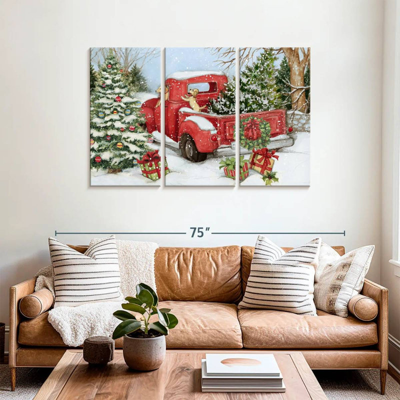 Red Truck, 36" H x 57" W