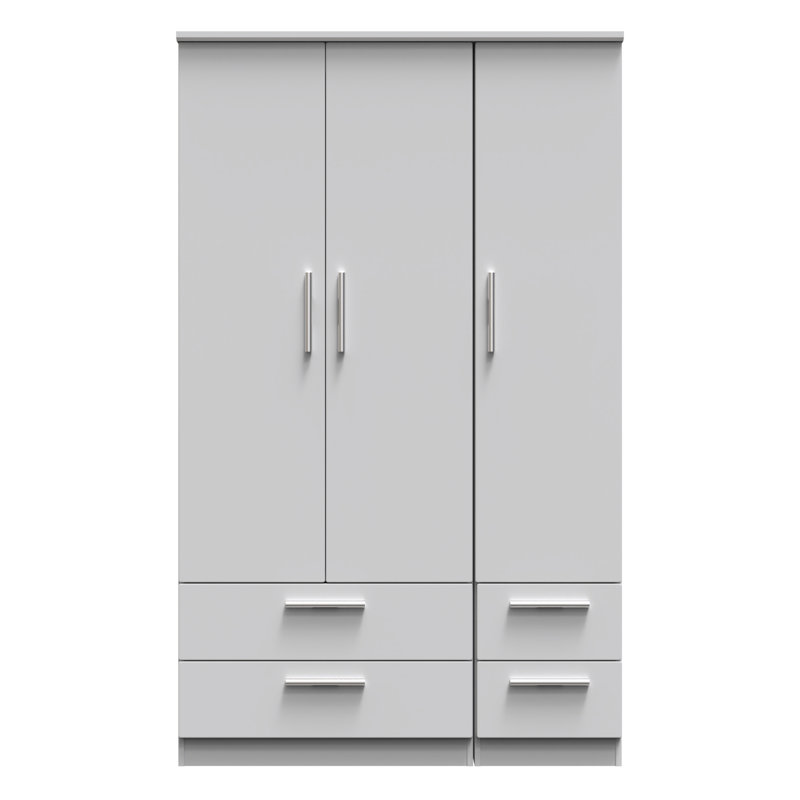Borgeson Manufactured Wood Wardrobe, Grey Matt