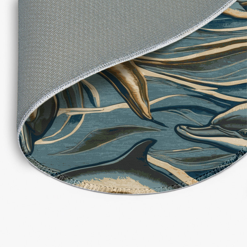 Tapis intérieur et extérieur gris Nature, Rond 5 pi