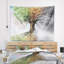 Arbre en polyester avec quatre saisons tapisserie avec accessoires suspendus inclus-28500984