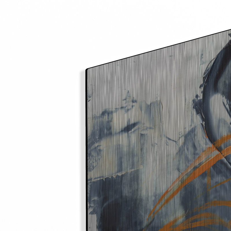 «Orange Rind I» par Ethan Harper, art mural en métal, H 24 po x l 16 po