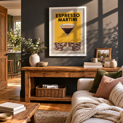 Espresso Martini Retro - Framed Print