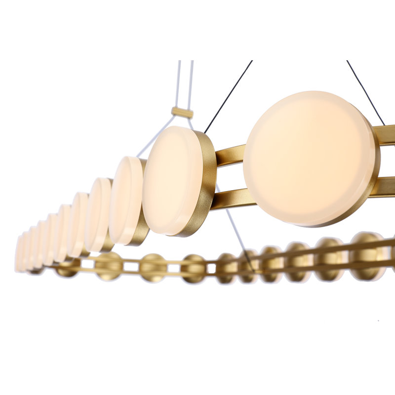 50'' Modern Gold Led Kitchen Island Pendant