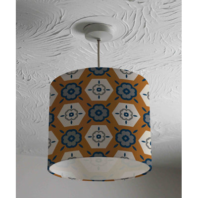 22cm H Cotton Drum Pendant Shade ( Uno )