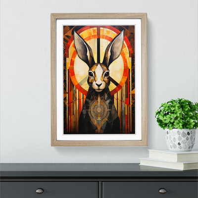 Hare Art Deco Art - Framed Print